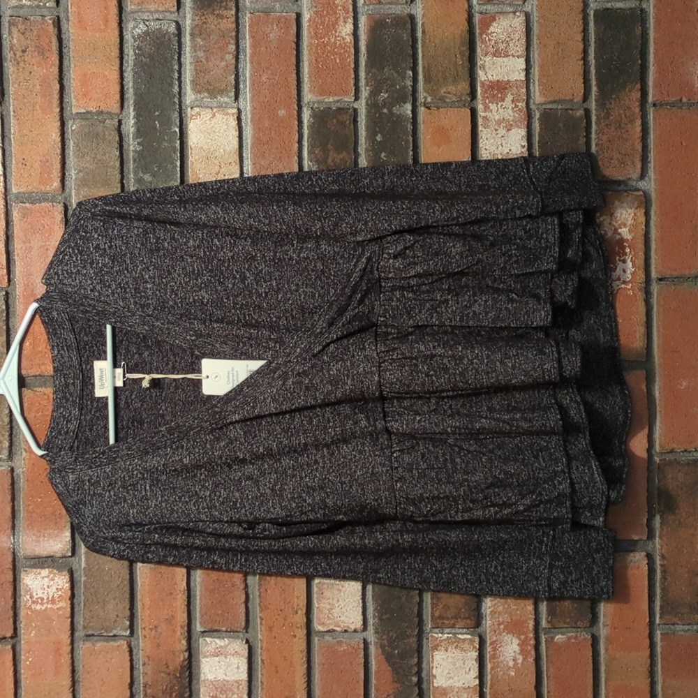 Upwest wrap shirt NWT charcoal